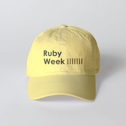482 コットンキャップ Ruby Week 2 (刺繍)