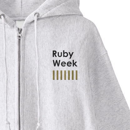 463 ジップパーカー Ruby Week 3 (刺繍)