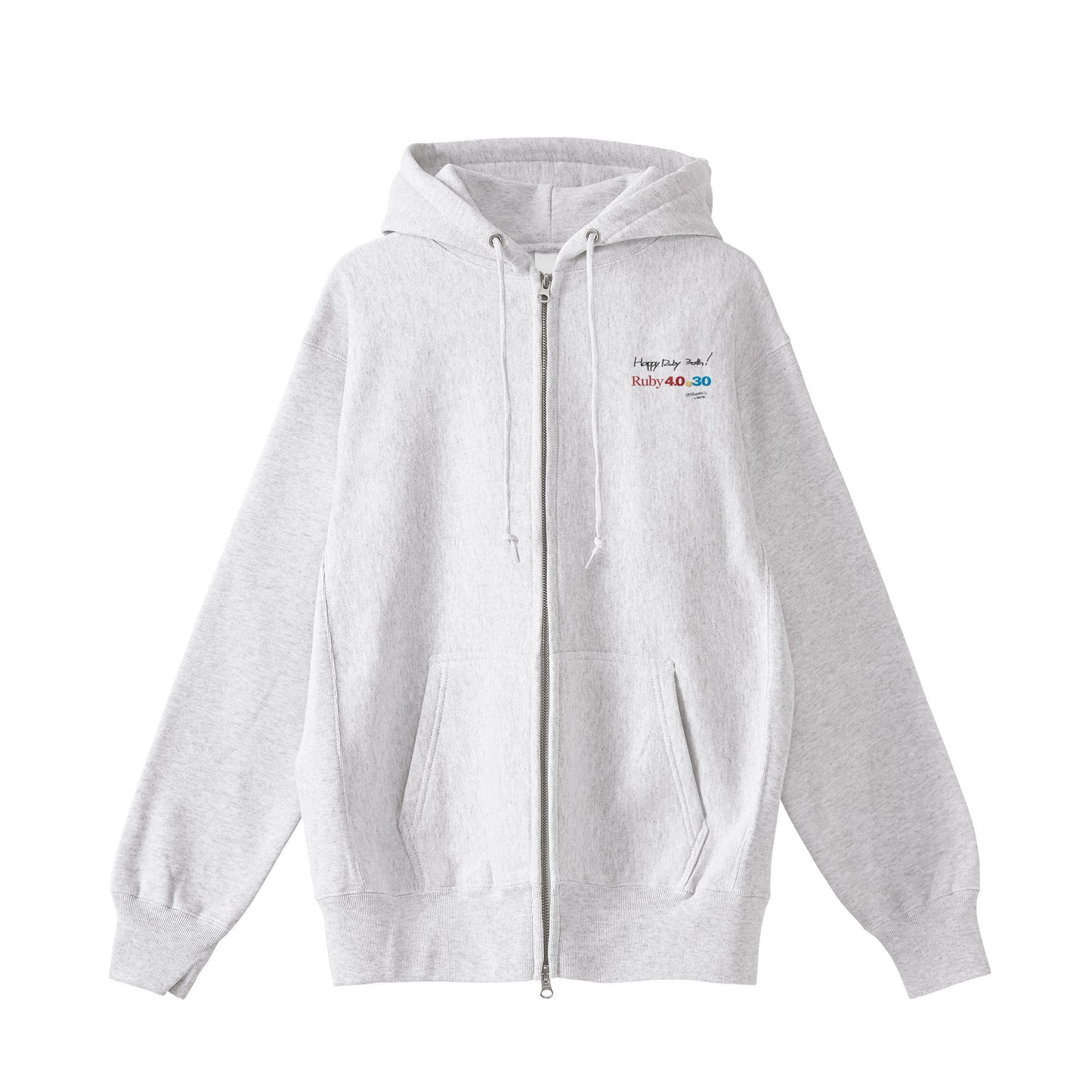 2025 パーカー(12oz) Ruby4.0 @ 30 Happy Ruby 30th!! 胸刺繍 ash image