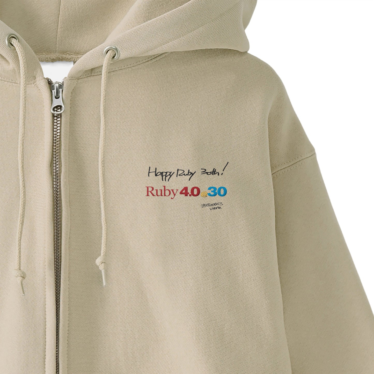 2025 パーカー(12oz) Ruby4.0 @ 30 Happy Ruby 30th!! 胸刺繍 beige image
