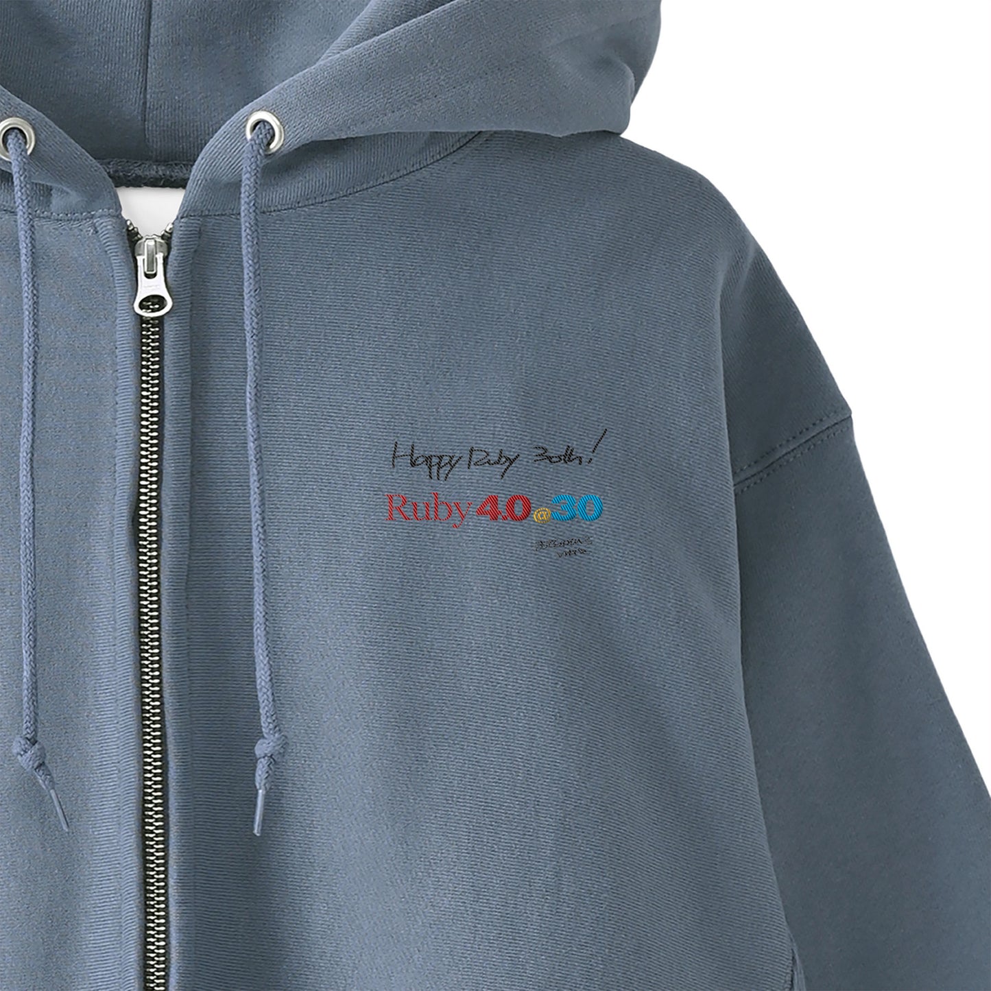 2025 パーカー(12oz) Ruby4.0 @ 30 Happy Ruby 30th!! 胸刺繍 blue image
