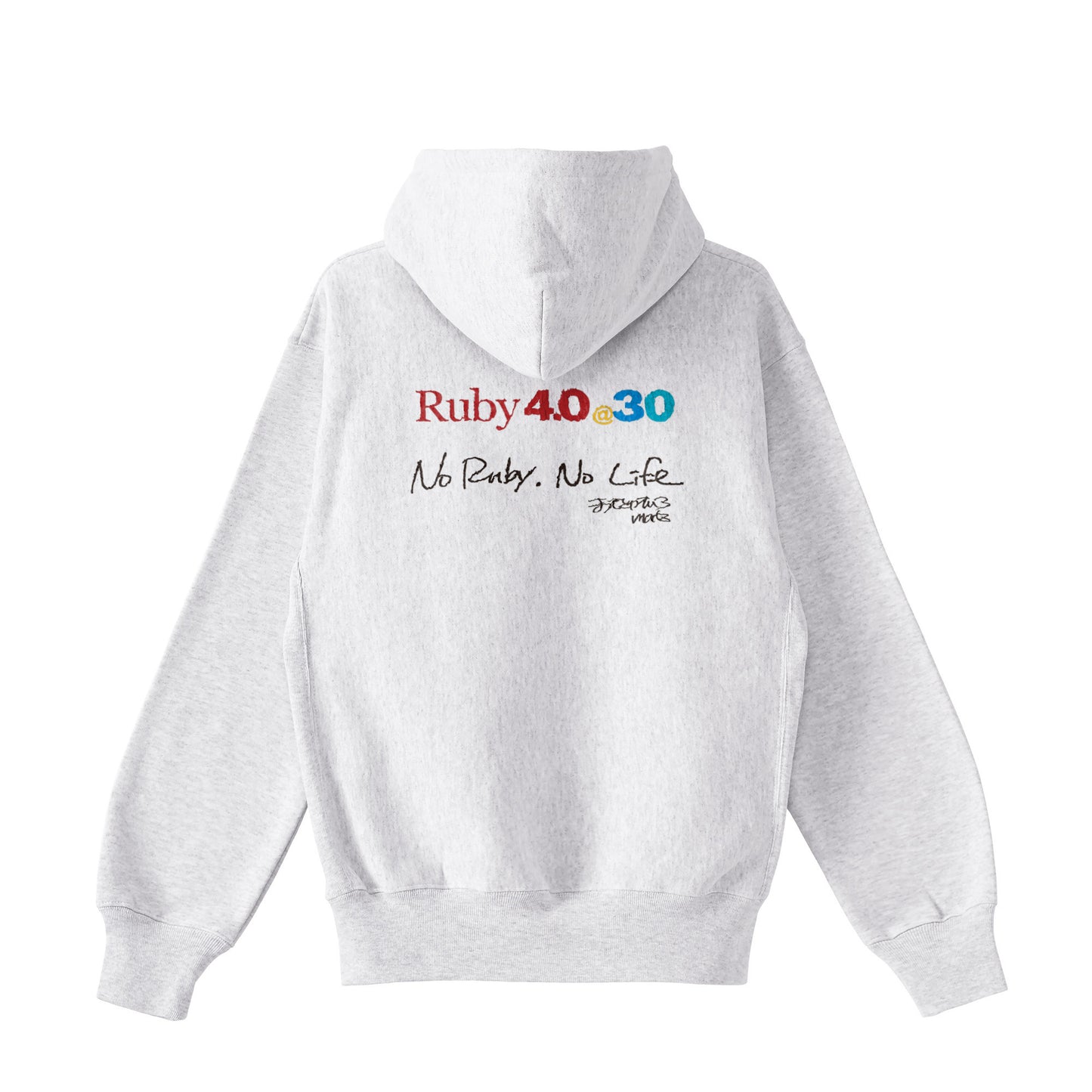 2025 パーカー (12oz)Ruby4.0 @ 30 No Ruby, No Life（背） ash image