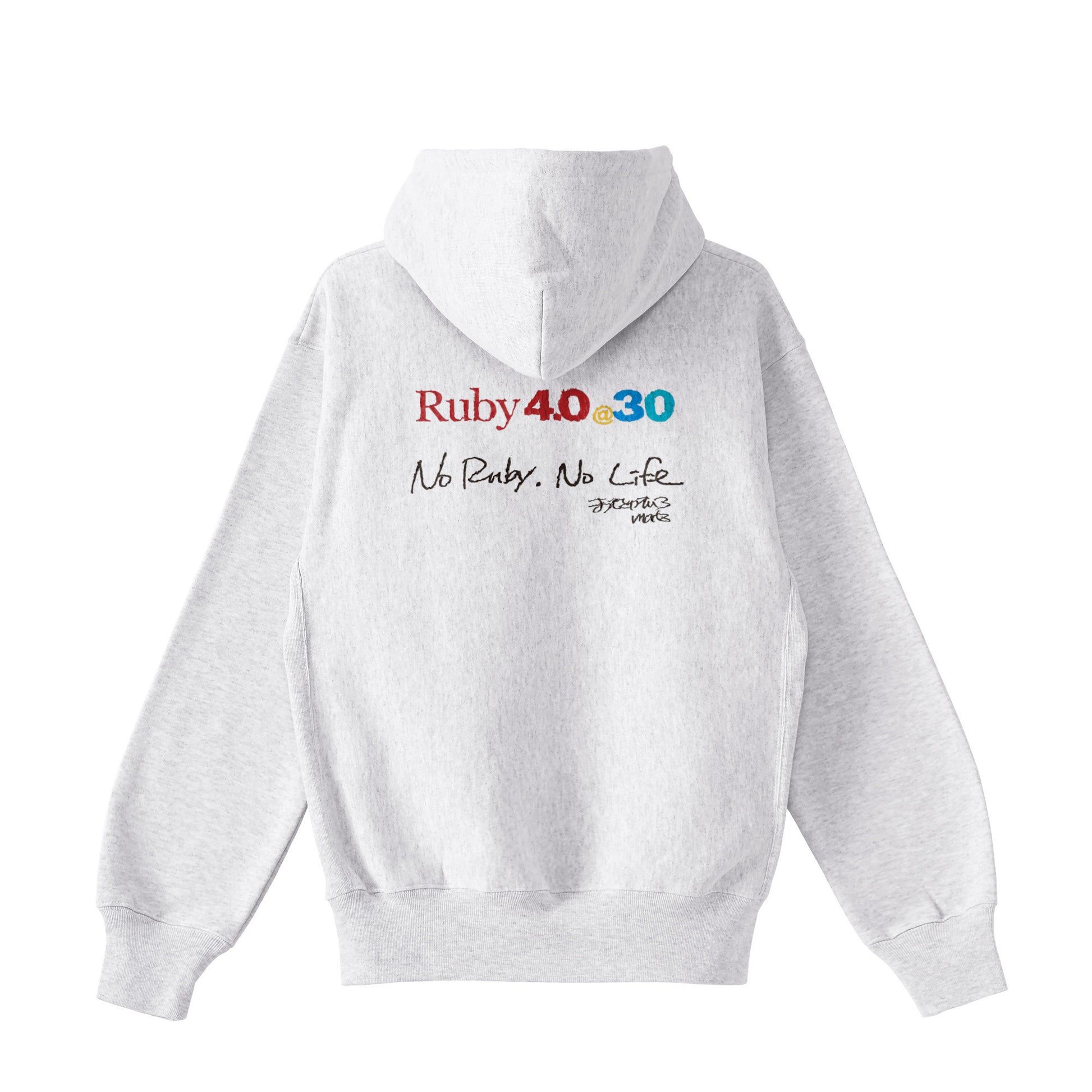 2025 パーカー (12oz)Ruby4.0 @ 30 No Ruby, No Life（背） ash image