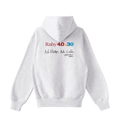 2025 パーカー (12oz)Ruby4.0 @ 30 No Ruby, No Life（背） ash image
