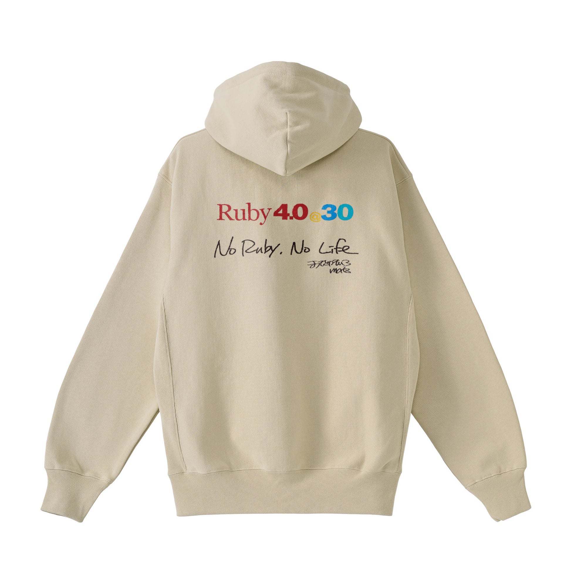 2025 パーカー (12oz)Ruby4.0 @ 30 No Ruby, No Life（背） beige image
