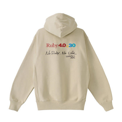 2025 パーカー (12oz)Ruby4.0 @ 30 No Ruby, No Life（背） beige image