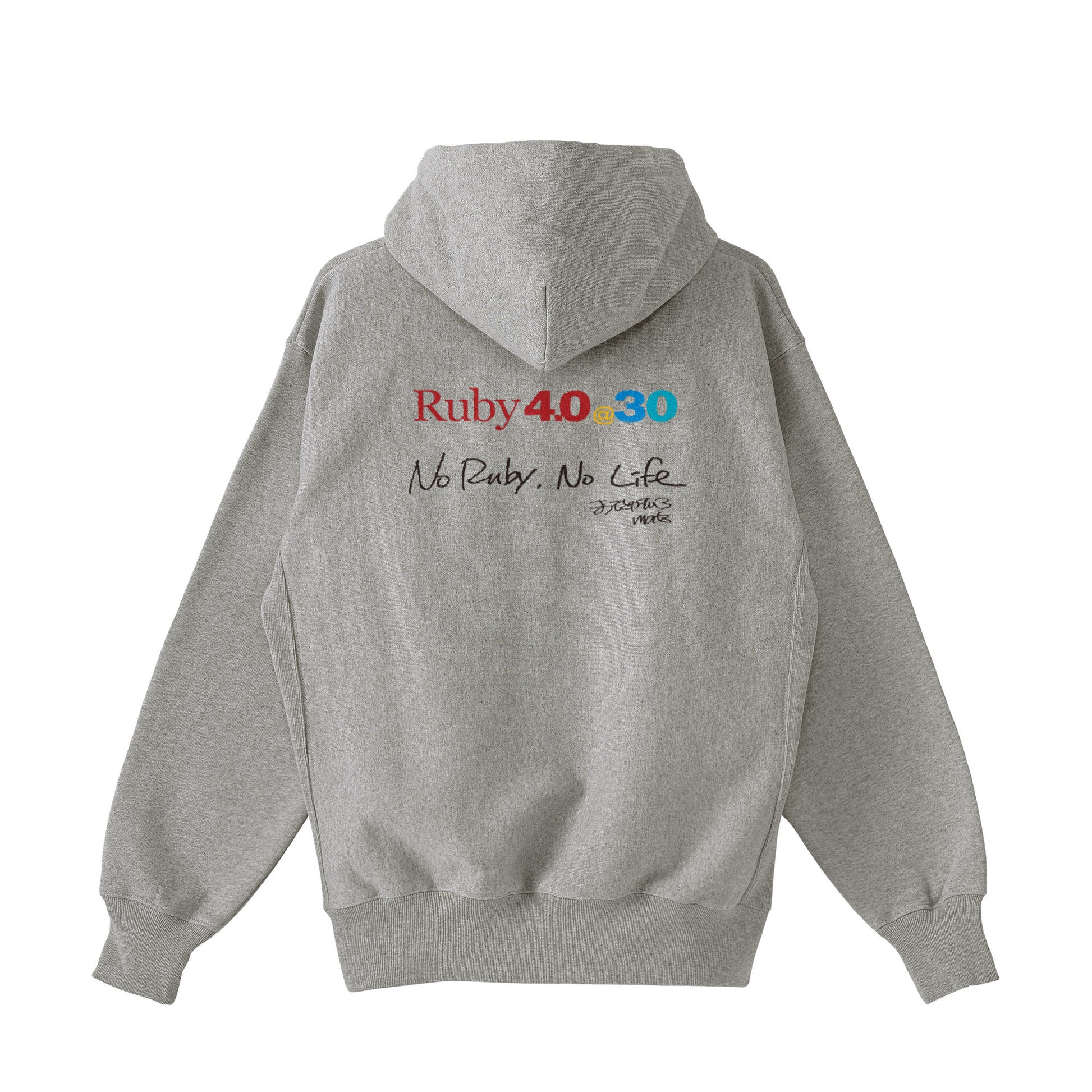 2025 パーカー (12oz)Ruby4.0 @ 30 No Ruby, No Life（背） gray image