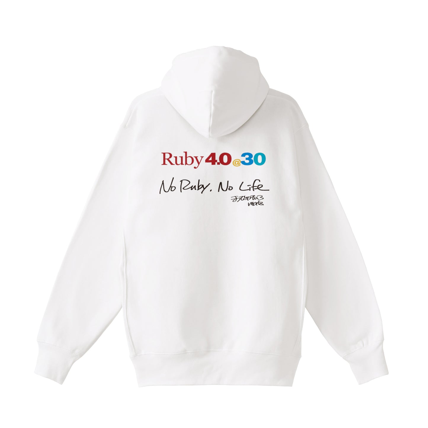 2025 パーカー (12oz)Ruby4.0 @ 30 No Ruby, No Life（背） white image