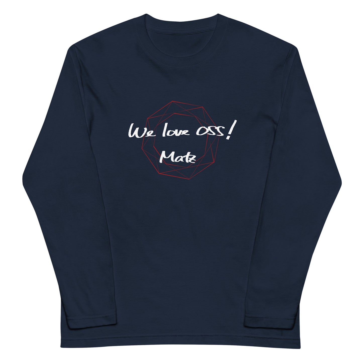 080 We love OSS! / ユニセックス長袖Tシャツ